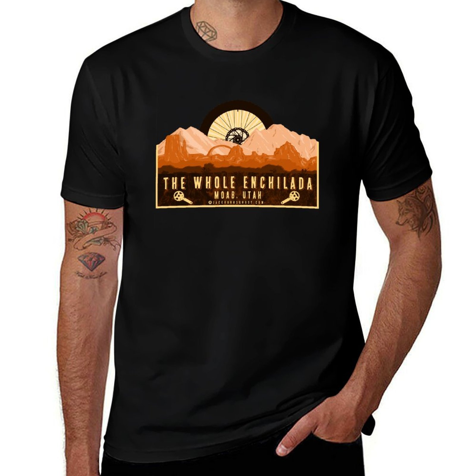 Mountain Biking Moab - T-shirt Whole Enchilada Mountain Bike Trail